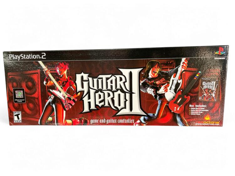 Guitar Hero II - PlayStation 2 Wired Red Gibson Bundle (used)