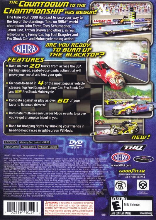 NHRA: Countdown to the Championship 2007 (usagé)