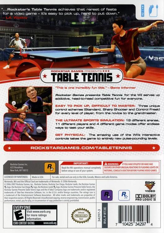 ROCKSTAR GAMES PRESENTS TABLE TENNIS (usagé)