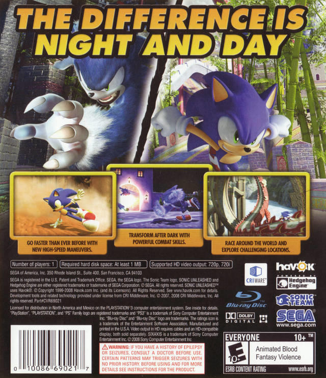 SONIC UNLEASHED (usagé)