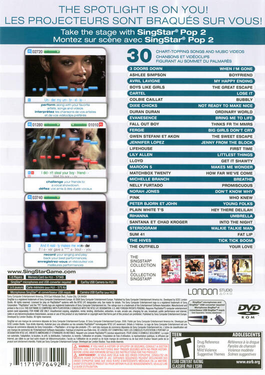 SingStar Pop Vol. 2 [Microphone Required but not includes] (usagé)