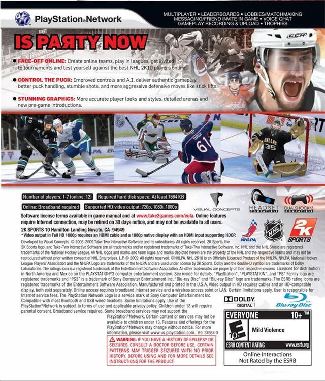 NHL 2K10 (used)