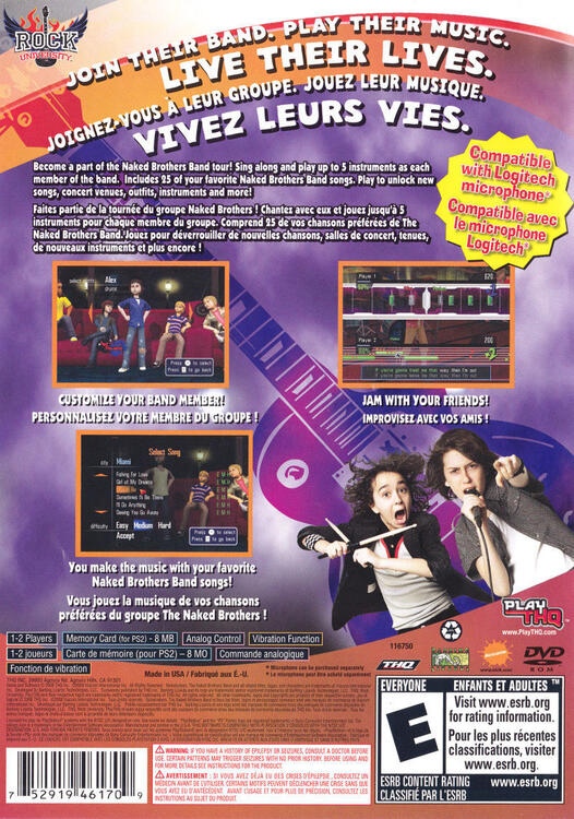 The Naked Brothers Band The Video Game (Compatible with microphone) (used)