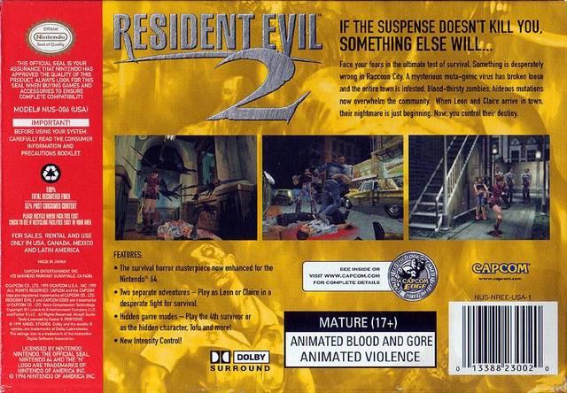 RESIDENT EVIL 2 ( Cartridge only ) (used)