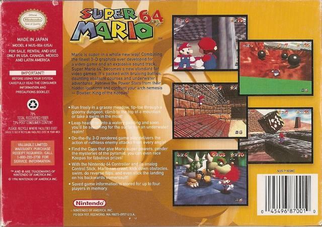 Super Mario 64 [ Play, Box and Manual Included ] [ Very good condition ] (used)