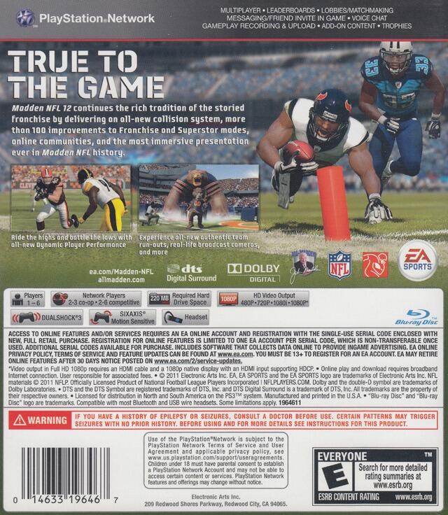 Madden NFL 12 (used)