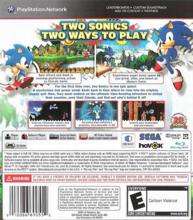 SONIC GENERATIONS (used)