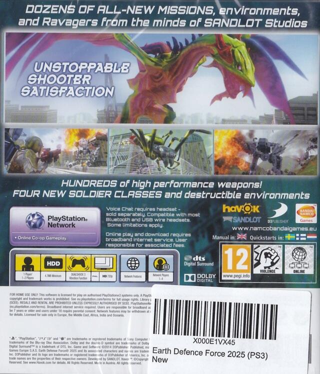 Earth Defense Force 2025 (used)