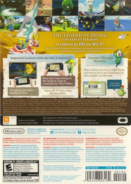 THE LEGEND OF ZELDA  -  THE WIND WAKER HD (usagé)