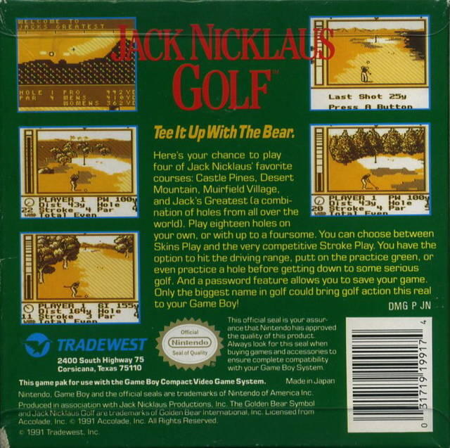 Jack Nicklaus Golf (used)