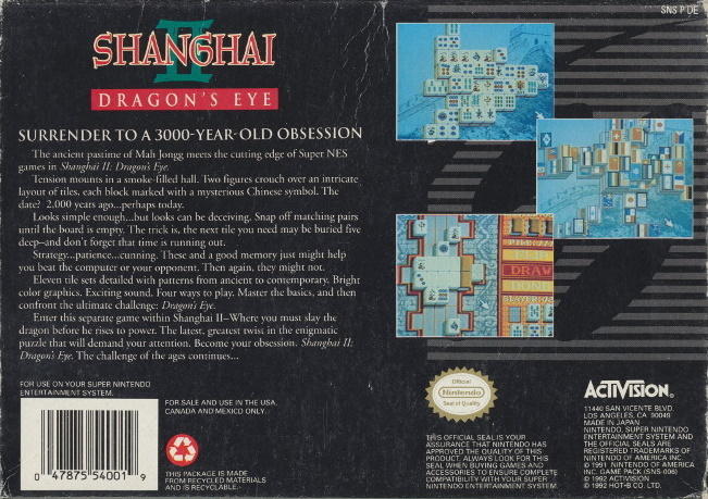 Shanghai II: Dragon's Eye (usagé)