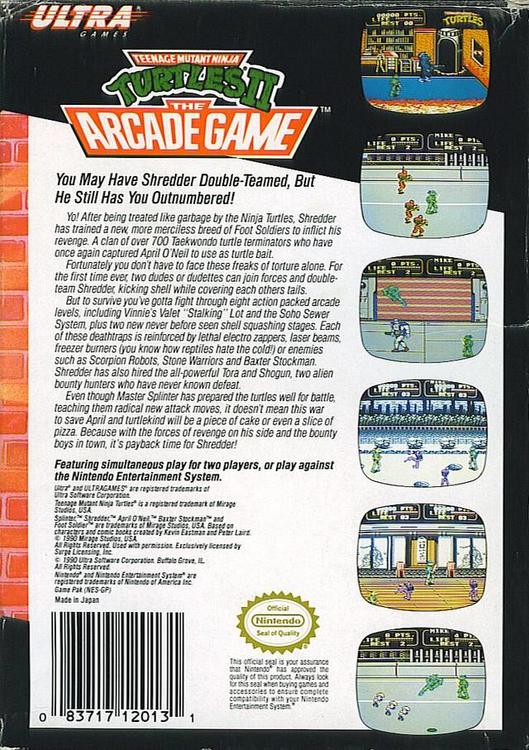 Teenage Mutant Ninja Turtles II: The Arcade Games (usagé)