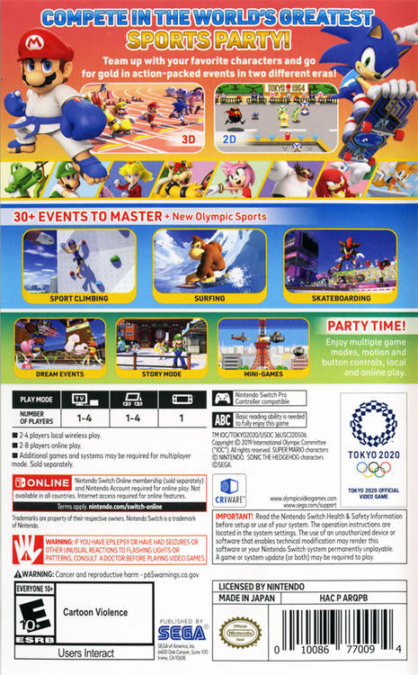 Mario & Sonic at the Olympic Games - Tokyo 2020 (usagé)