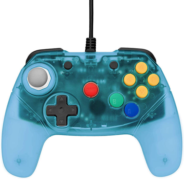 Retro Fighters - Wired Brawler64 Controller for Nintendo 64 - Transparent Blue