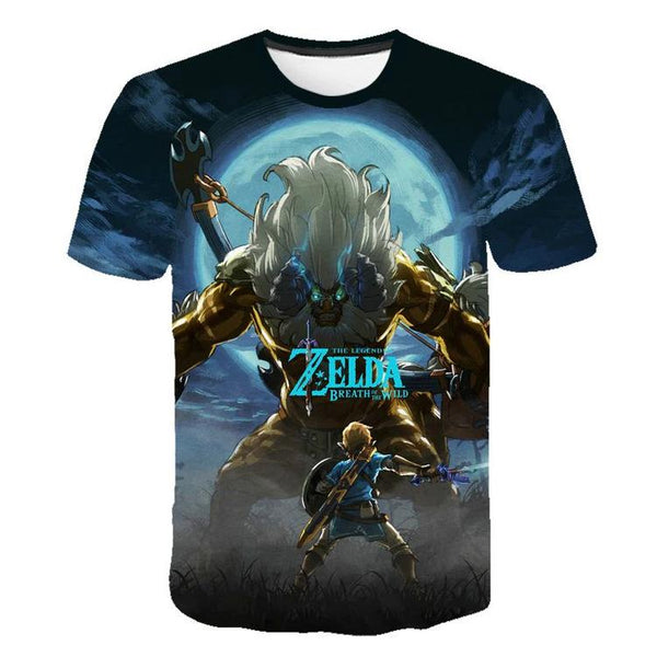 T-SHIRT  -  THE LEGEND OF ZELDA  -  BREATH OF THE WILD  -  Link Champion  ( Grandeur enfants / 13-14 ans )