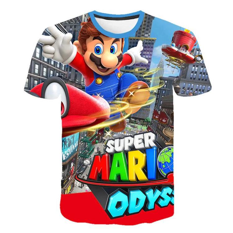 Super Mario Odyssey t-shirt with Mario throwing his hat (Children size / 6 years old)