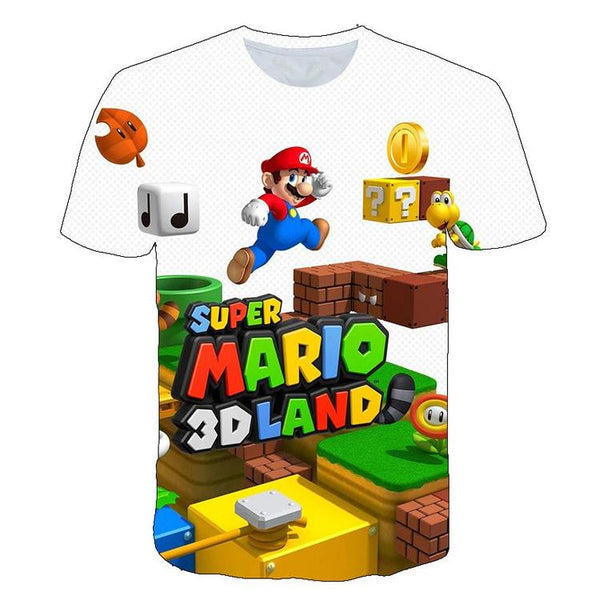 T-SHIRT - Super Mario 3d Land - White with Mario (Children size / 9-10 years old)