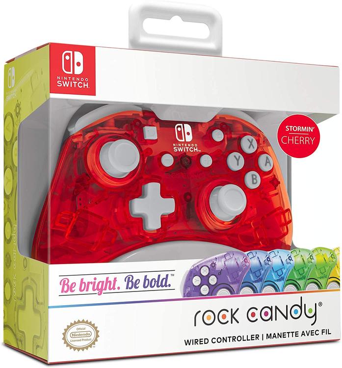 Pdp - Rock Candy wired pro controller for Nintendo Switch - Stormin' Cherry (Refur)