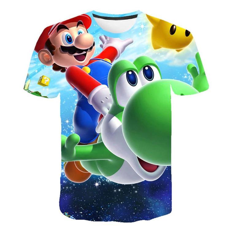 T-SHIRT - SUPER MARIO GALAXY - Mario on Yoshi (Children size / 4 years old)