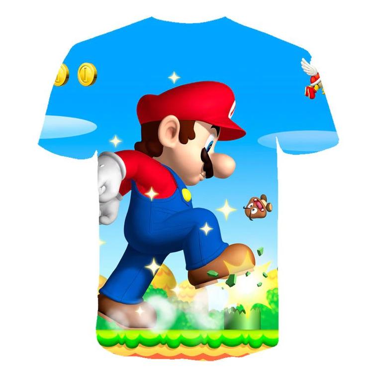 Super Mario Bros t-shirt. - Giant crushing Mario (Children size / 9-10 years old)