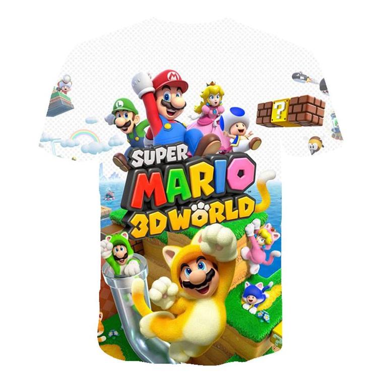 Super Mario 3D World white t-shirt (Kids size / 9-10 years old)