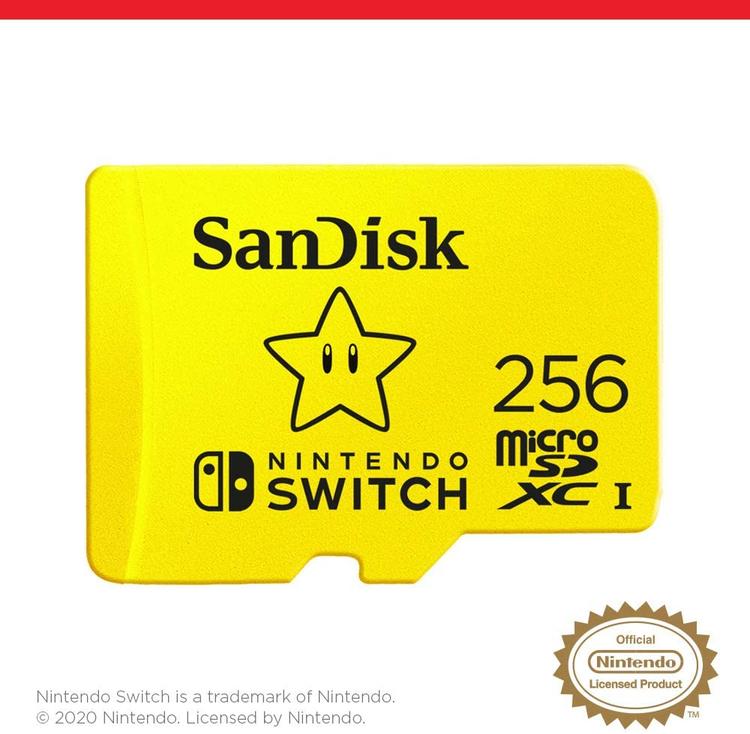 SanDisk - Super Mario super star microSHXC 1 memory card - 256GB