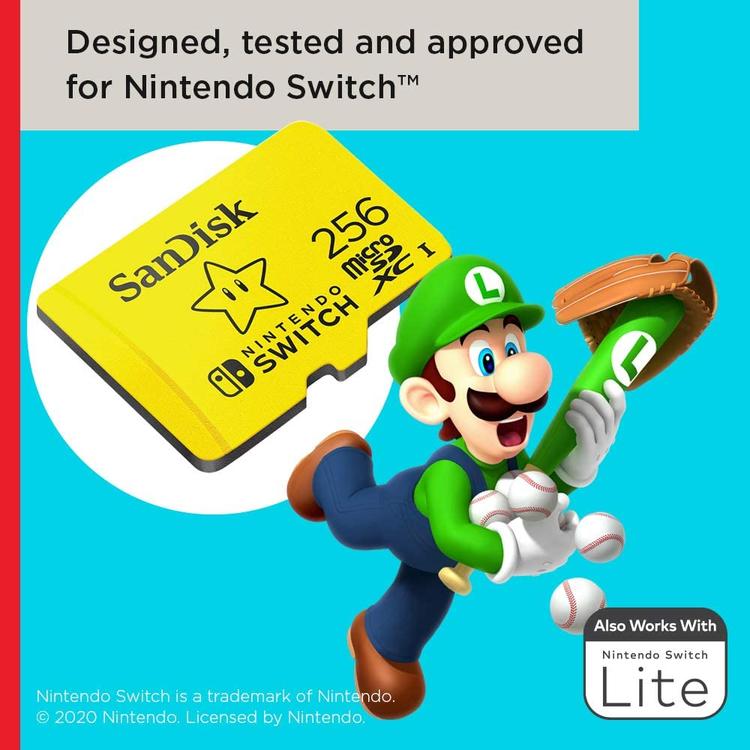 SanDisk - Super Mario super star microSHXC 1 memory card - 256GB