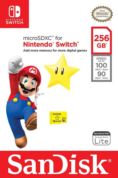 SanDisk - Super Mario super star microSHXC 1 memory card - 256GB