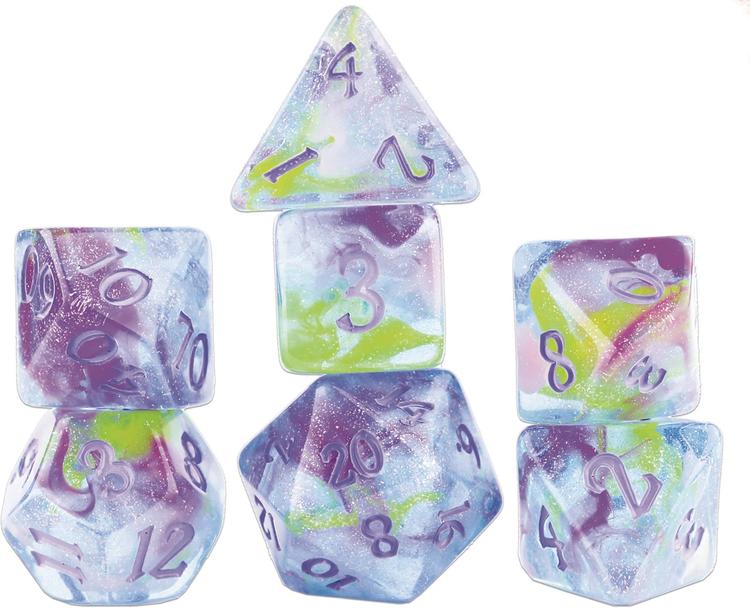 Sirius Dice - Ensemble de 7 dés polyédriques  -  Watercolors