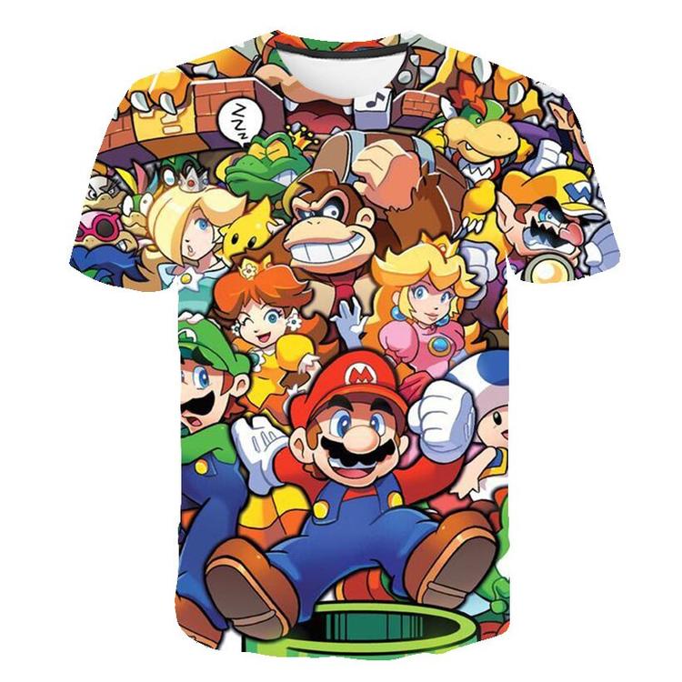 Super Mario Bros t-shirt. - Super Mario character (Children size / 7-8 years old)