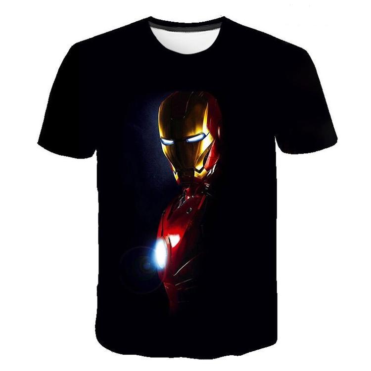 Black Marvel T-shirt - Iron Man (Kids size / 15 years old)