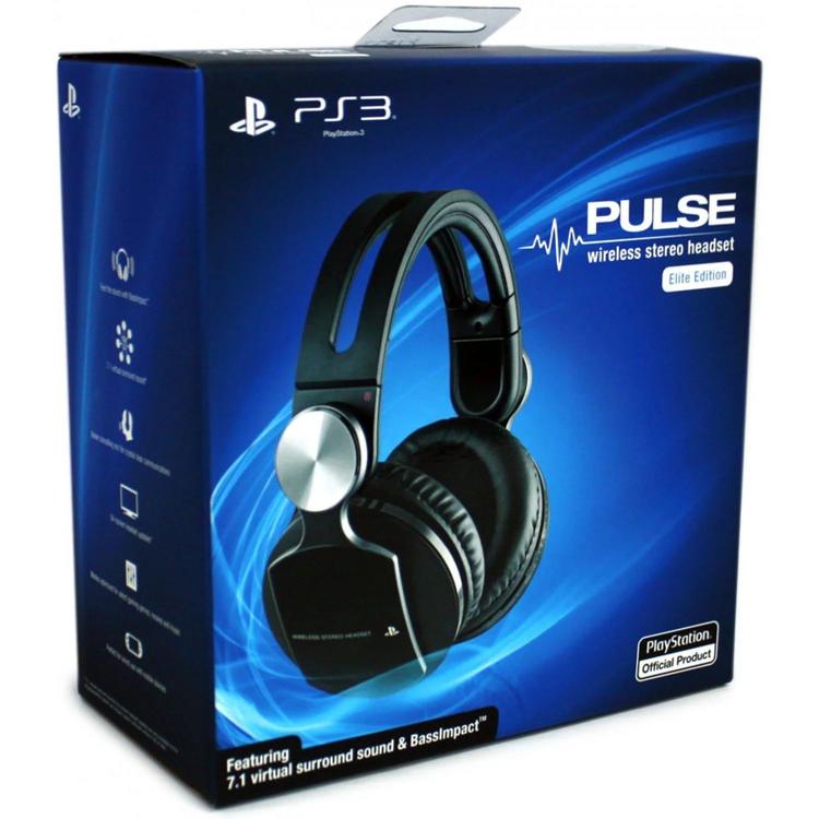 Sony - Pulse Elite Edition Wireless Headphones for PS3 / PS4 / PS5 - Black ( Box Included ) (Used)