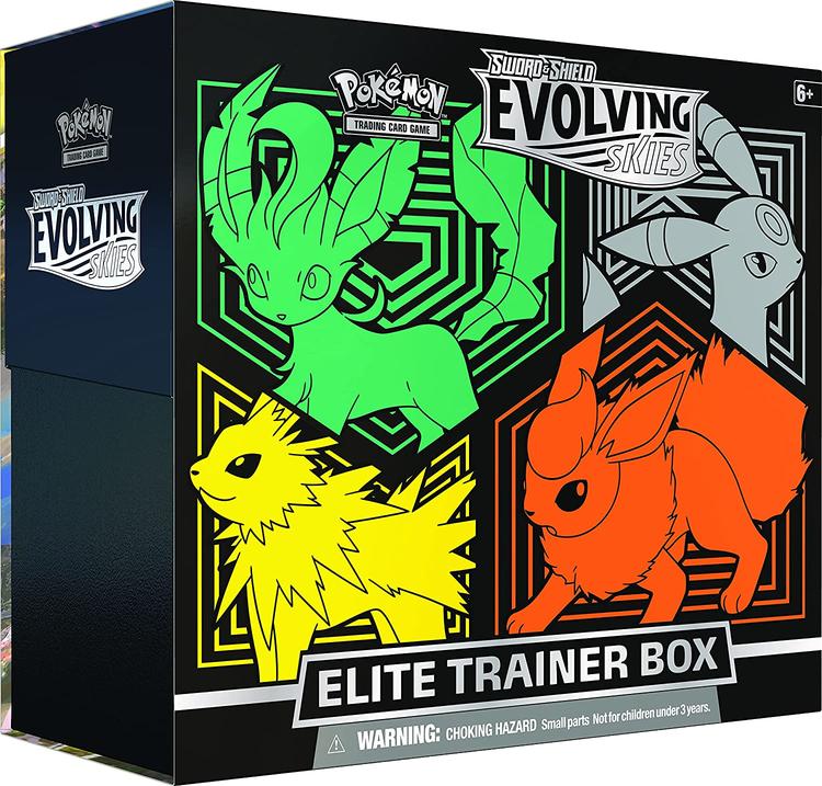 Pokémon - Elite Trainer Box  -  Sword & Shield  -  Evolving Skies  (Flareon/Jolteon/Umbreon/Leafeon)