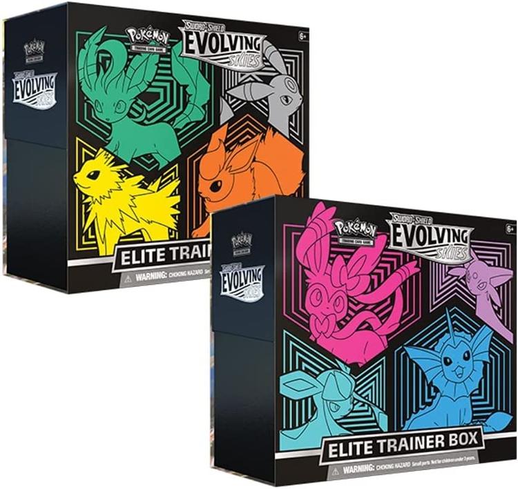 Pokémon - Elite Trainer Box  -  Sword & Shield  -  Evolving Skies  (Flareon/Jolteon/Umbreon/Leafeon)