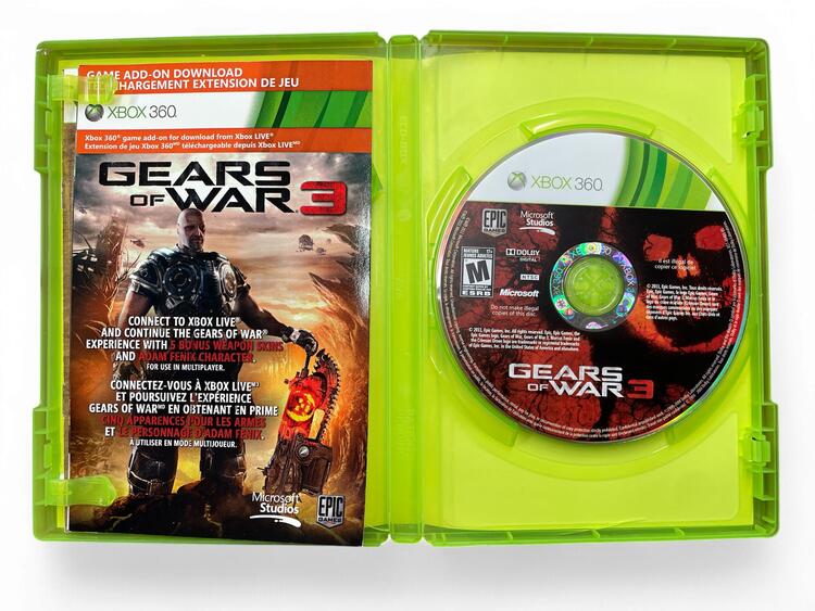 Microsoft Xbox 360 Gears of War 3 Edition 320GB (Red & Black Console Bundle with box - Tested) (used)