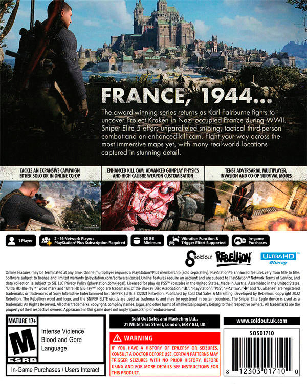 SNIPER ELITE 5 - FRANCE (used)