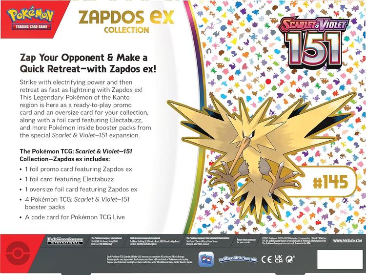 Pokémon - Boîte Zapdos Ex collection  -  Scarlet & Violet 151