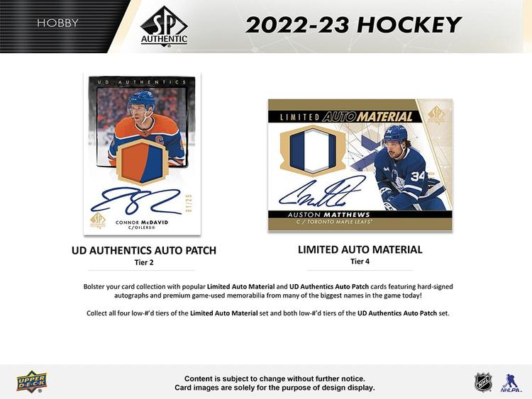 Upper Deck - Booster Hobby - SP Authentic 2022-23 Hockey