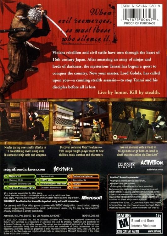 Tenchu: Return From Darkness (used)