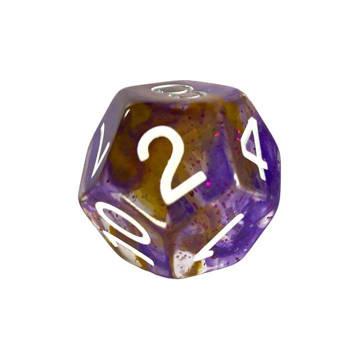 Role 4 initiative - Set of 15 polyhedral dice - Warlock's Pact spread with symbol