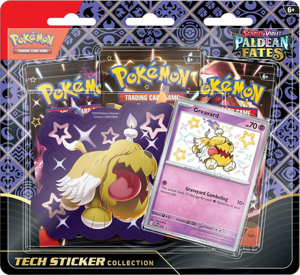 Pokémon - 3 Packs Blister Tech Sticker - Scarlet & Violet Paldean Fates