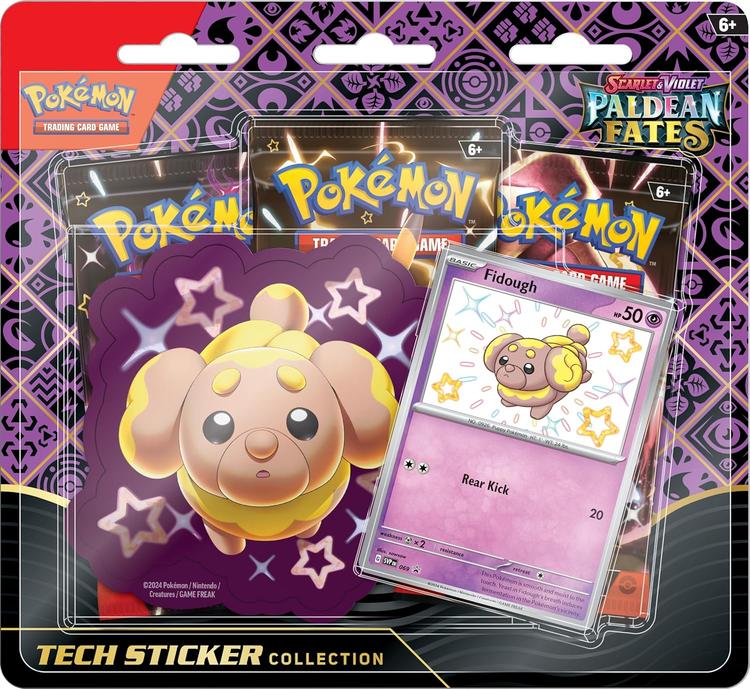 Pokémon - 3 Packs Blister Tech Sticker - Scarlet & Violet Paldean Fates