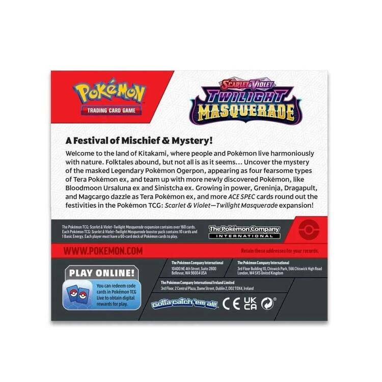 Pokémon - Boosters  -  Scarlet & Violet  -  Twilight Masquerade