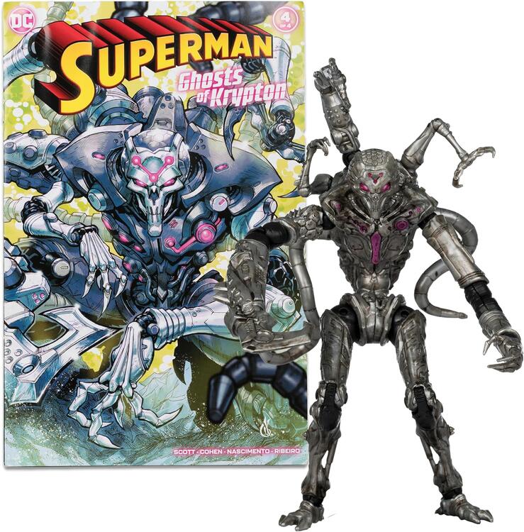 McFarlane - DC Direct - Figurine DC de 17.8cm  -  Superman Ghosts of Krypton Comic inclus  -  Brainiac