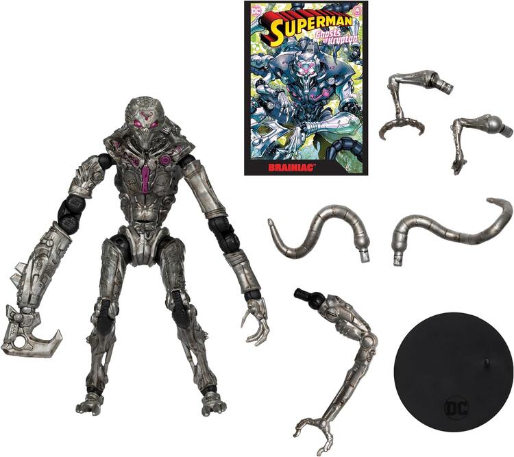 McFarlane - DC Direct - Figurine DC de 17.8cm  -  Superman Ghosts of Krypton Comic inclus  -  Brainiac