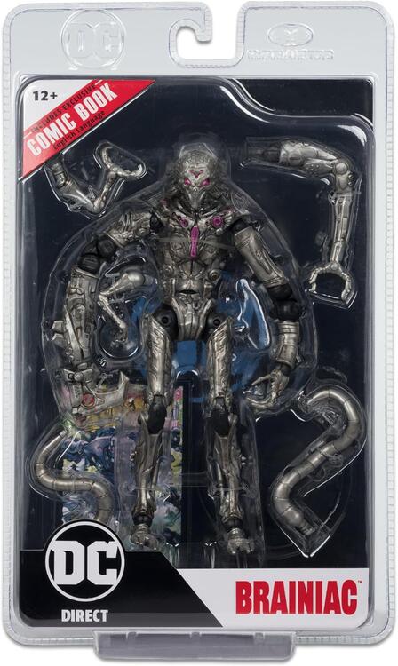 McFarlane - DC Direct - Figurine DC de 17.8cm  -  Superman Ghosts of Krypton Comic inclus  -  Brainiac