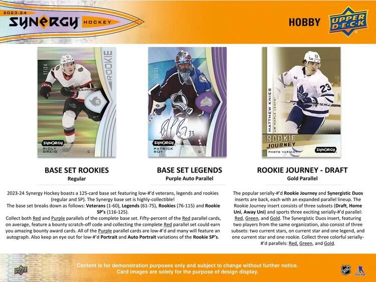 Upper Deck - Booster Hobby - 2023-24 Synergy Hockey