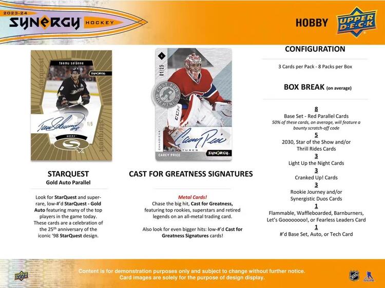 Upper Deck - Booster Hobby - 2023-24 Synergy Hockey