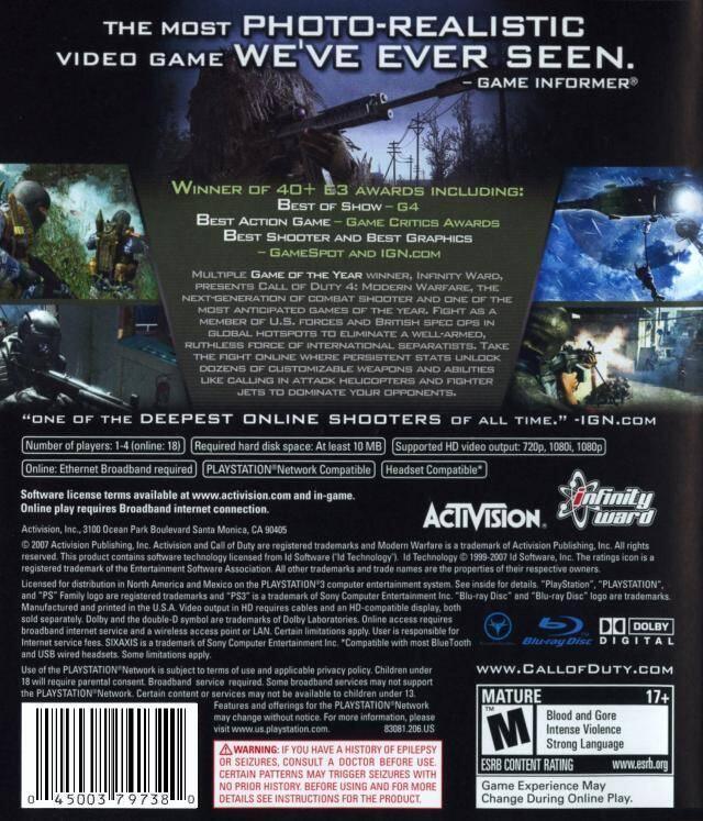 Call of Duty 4: Modern Warfare [Greatest Hits] (usagé)