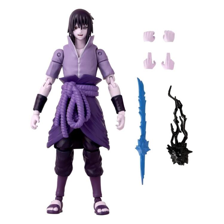 Bandai - Figurine d'action de 15cm - Anime Heroes - Naruto Shippuden - Sasuke Uchiha Rinnegan / Mangekyo Sharingan